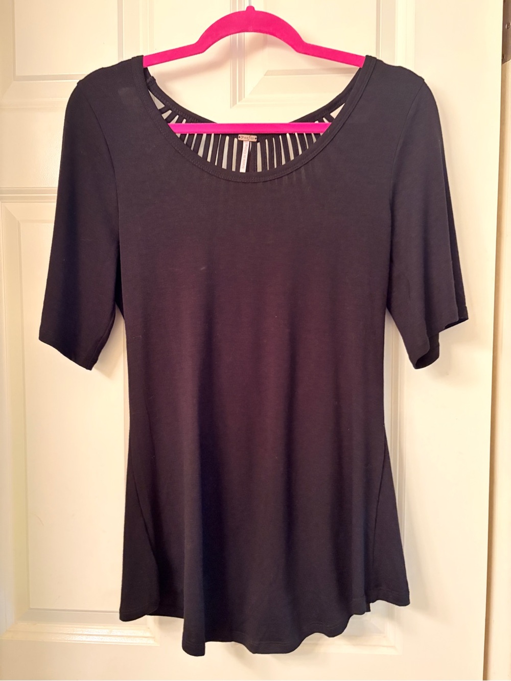 Gorgeous Short-Sleeve Top with Strappy Back Detail